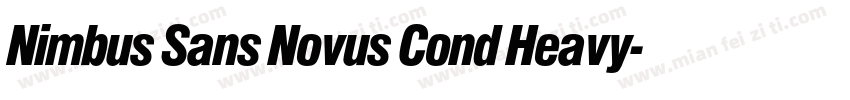 Nimbus Sans Novus Cond Heavy字体转换